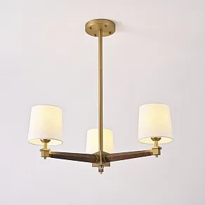 Люстра на штанге Imperiumloft Jorgenson White/Dark wood STAVRA01