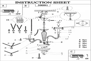 Подвесная люстра Eglo Basilano 39091
