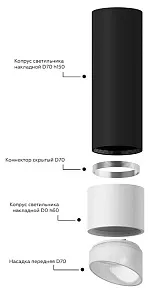 Накладной светильник Ambrella Light C C7443