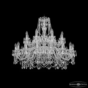 Подвесная люстра Bohemia Ivele Crystal 1411 1411/16+8/360/2d Ni