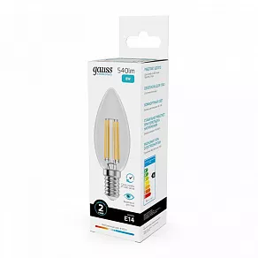Лампа светодиодная Gauss Filament Elementary E14 8Вт 4100K 32128