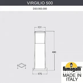 Наземный низкий светильник Fumagalli VIRGILIO DS3.563.000.AYF1R