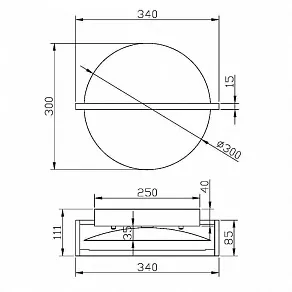 Накладной светильник Maytoni Mira MOD279WL-L14B3K