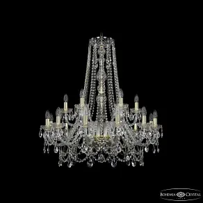 Подвесная люстра Bohemia Ivele Crystal 1411 1411/12+6/300/h-94 G