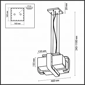 Подвесной светильник Odeon Light Via 2199/4