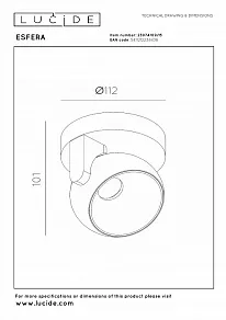 Спот Lucide Esfera 3974/09/15