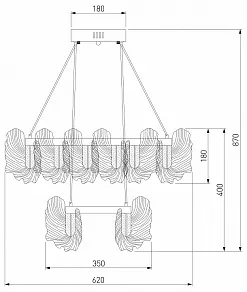 Подвесной светильник Bogate's Farfalla 90374/2