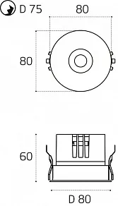 Встраиваемый светильник Italline IT014-0208 IT014-0208 nickel