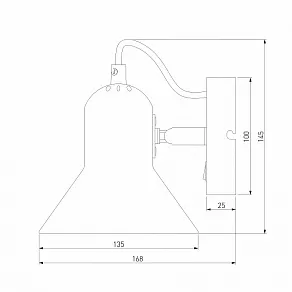 Бра Eurosvet Canotier 20083/1 черный/хром
