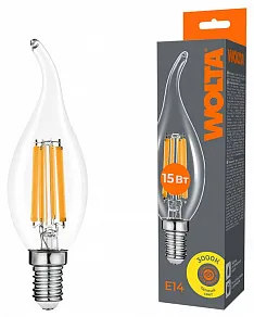 Лампа светодиодная Wolta  E14 15Вт 3000K WF-CT35-15W3KE14