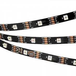 Лента светодиодная Arlight SPI-5000-RAM-5060-30 12V Cx1 RGB-Auto (Black 10mm, 4.8W/m, IP20) 029757