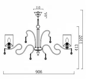 Подвесная люстра Freya Faust FR2300-PL-08-BZ