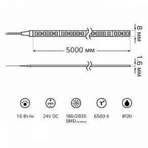 Лента светодиодная Gauss  23637052014