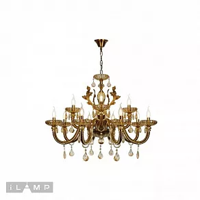 Подвесная люстра iLamp Asia 81069-8+4 BR