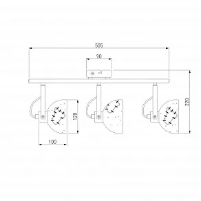 Бра Eurosvet Grunge 20069/3 черный