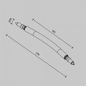 Соединитель угловой L-образный для модульных светильников Maytoni Accessories for system Axity CA005FC-B