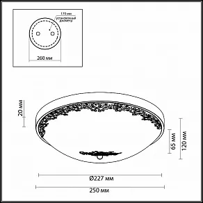 Накладной светильник Odeon Light Alesia 2676/3C