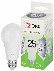 Лампа светодиодная Эра Green Line E27 25Вт 6500K LED A60-25W-865-E27 GL