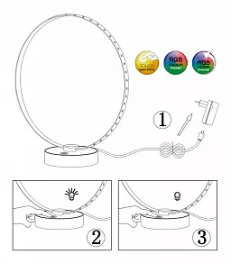 Настольная лампа декоративная Globo Ring 28010