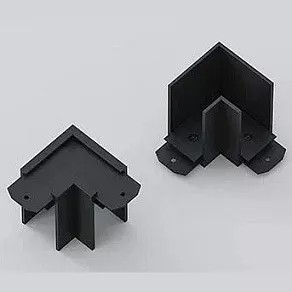 Соединитель угловой L-образный для треков накладных Luminotti SLIMLINE L.200.4.BK