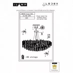 Подвесная люстра iLamp Savage 8006-D600 GD