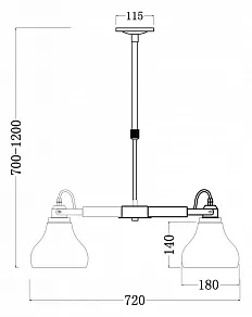 Люстра на штанге Freya Lorenza FR4171-PL-05-B