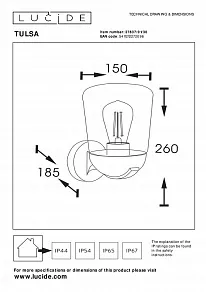 Светильник на штанге Lucide Tulsa 27837/01/30