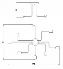 Люстра на штанге Maytoni Gilbert T532CL-08B