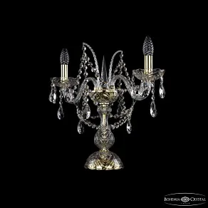 Настольная лампа декоративная Bohemia Ivele Crystal 1411 1411L/2/141-39 G