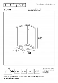 Накладной светильник Lucide Claire 7883/01/31