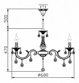 Подвесная люстра Maytoni Pietra ARM339-08-W