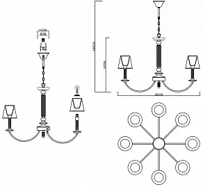 Подвесная люстра EVOLUCE Vinci SLE1115-203-08