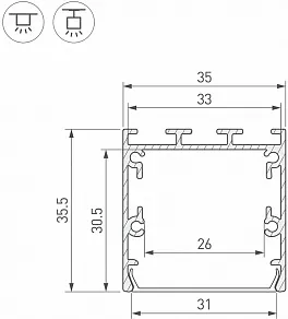 Профиль накладной Arlight SL-LINE 041641