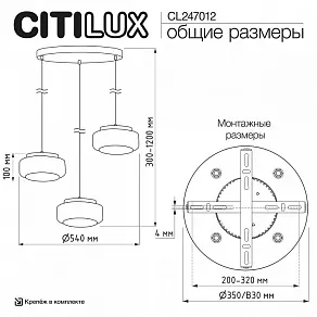 Подвесной светильник Citilux SIGNATURE CL247012