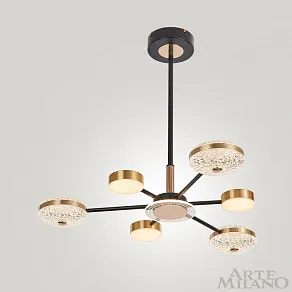 Люстра на штанге Arte Milano Ferrara-72069 272069/6 BK/GD