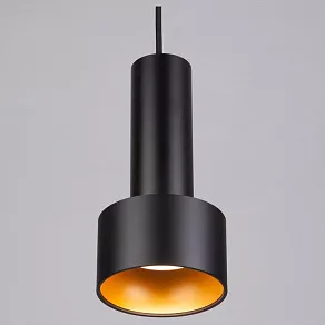 Подвесной светильник Eurosvet Charlie 50134/1 LED черный/золото 9W