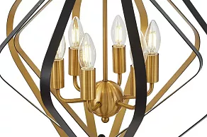 Подвесная люстра LUMINA DECO Crulia LDP 8005-6 BK+MD