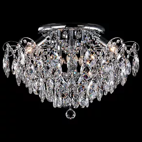 Потолочная люстра Eurosvet Crystal 10081/6 хром/прозрачный хрусталь Strotskis