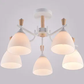 Люстра на штанге Reluce 01622 01622-0.3-05 WH+WOOD