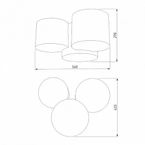 Накладной светильник TK Lighting Mona 3445 Mona Black/Gold