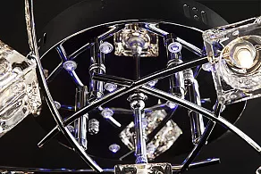 Потолочная люстра Eurosvet Quadro 4976/11 хром/синий+красный+фиолетовый