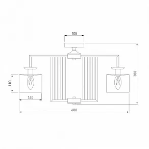 Люстра на штанге Eurosvet Fargo 60123/5 хром Smart