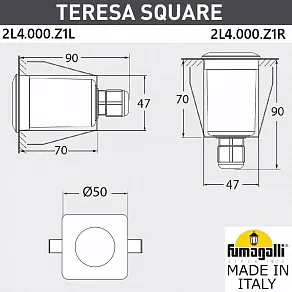 Встраиваемый в дорогу светильник Fumagalli Teresa 2L4.000.000.LXZ1L