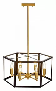 Люстра на штанге LUMINA DECO Lorton LDP 1142-6 BK+MD