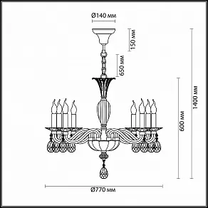 Подвесная люстра Odeon Light Elefi 4600/8