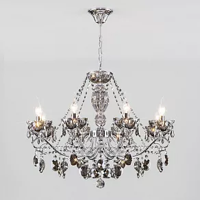 Потолочная люстра Eurosvet Teodore 10103/8 хром/дымчатый хрусталь Strotskis