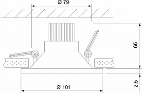 Встраиваемый светильник Elektrostandard Nulla a063971