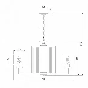 Подвесная люстра Eurosvet Fargo 60123/6 хром Smart