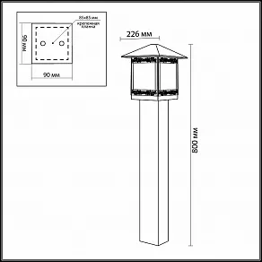 Наземный низкий светильник Odeon Light Novara 2644/1A
