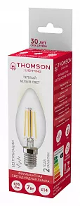Лампа светодиодная Thomson Filament Candle E14 7Вт 2700K TH-B2067